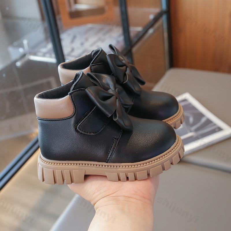 Autumn Children's Ankle Boots Girls Bow-knot Princess Shoes Sweet Kids Boots Non Slip Comfort Casual Toddler Boots 21-30