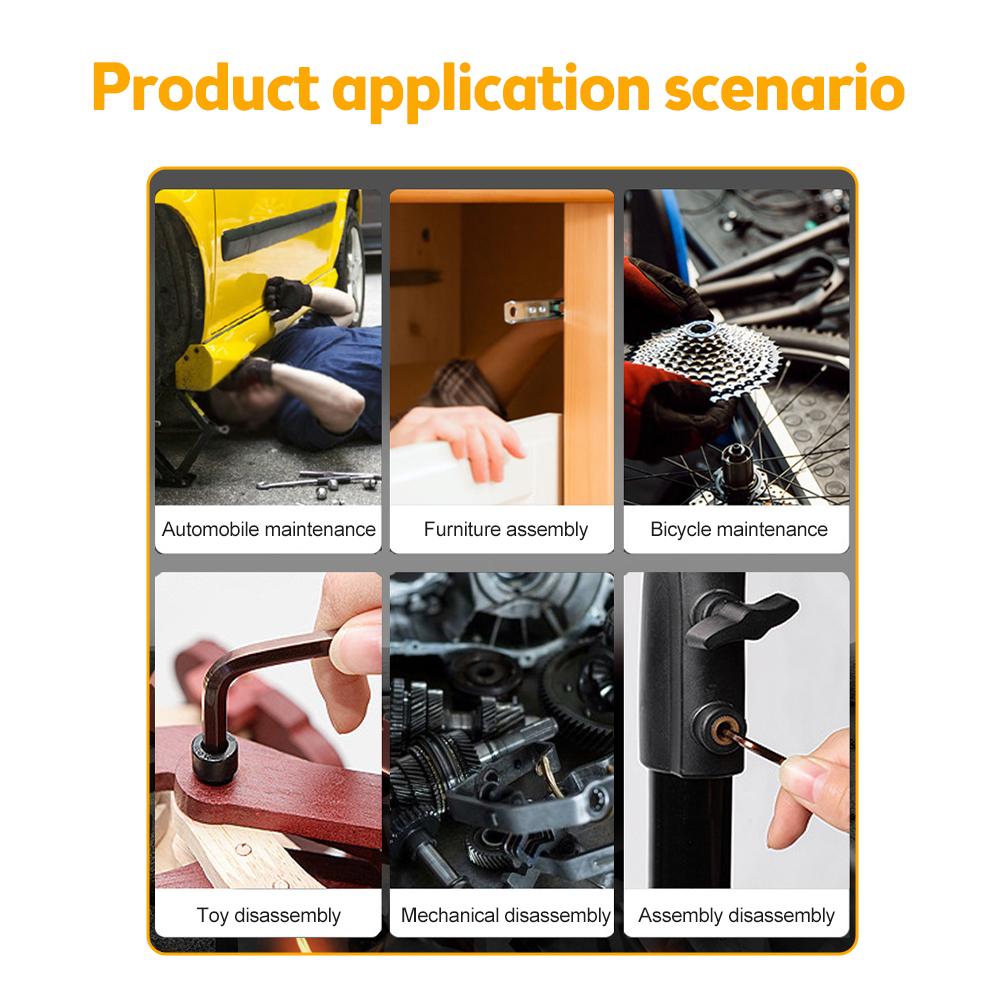 8/10Pcs Hex Wrench Metal Metric Allen Wrench Set Hand Tools Hexagonal Screwdriver Hex Key Wrenches Allen Keys Screwdriver Set