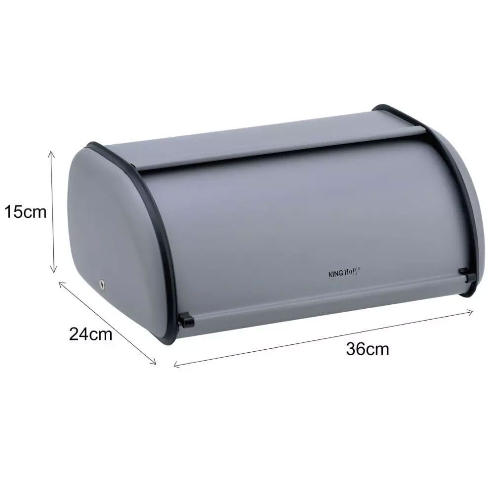 Chlebak stalowy mały 36cm KINGHOFF KH-1751 Szary