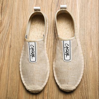 Scarpe casual maschili in lino Mocassini Scarpe basse da uomo Scarpe da pescatore intrecciate Scarpe basse fatte a mano da uomo Espadrillas Eleganti scarpe da guida da uomo