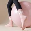 Kvinner Hvite sokker Bomull Sklisikker treningsstudio Høst Vinter Tube Sokker Gulv Dans Pilates Sportssokker