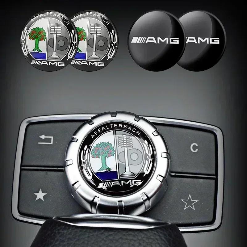 29mm Auto Mittelkonsole Multimedia Knopf Abdeckung Zierknopf Aufkleber für Mercedes Benz AMG GLC C CLA GLA W205 W211 W213 W212 W204