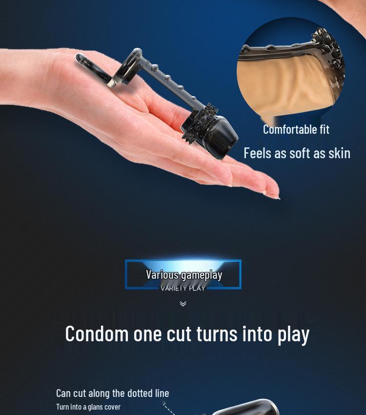 Yunman Soft Multi-Spiked Constricting Condom with Adjustable Ball Lock for Comfort and Delayed Ejaculation