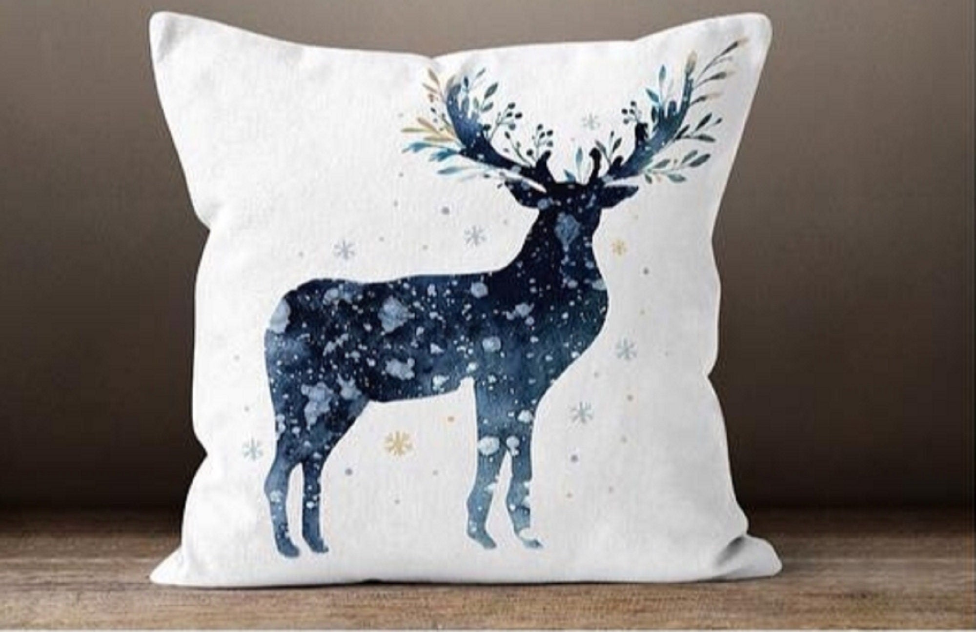

Christmas Pillow Covers with Blue Deer