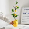 Ceramic Vase Cartoon Lemon Flower Vase Flower Arrangement Accessories Simulated Fruit Ornaments Terrarium Home Decoration