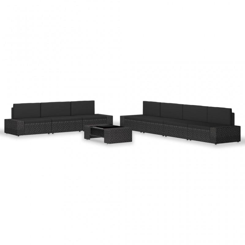 Day and Night - Day and Night Garden Furniture Set 8 Pieces Black Synthetic Rattan