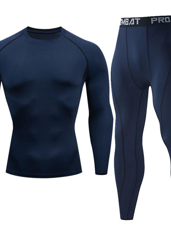 Men's 2025 Summer Outdoor Sports Long Sleeve Tight Fit Running & Cycling Set