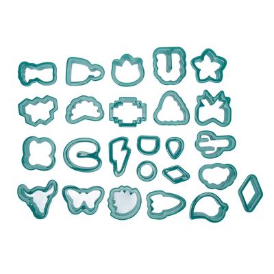 25 Pièces Coupeurs d'Oreilles en Argile Plastique de Qualité Alimentaire Styles Assortis Bord Épais Coupeurs d'Argile Polymère Set