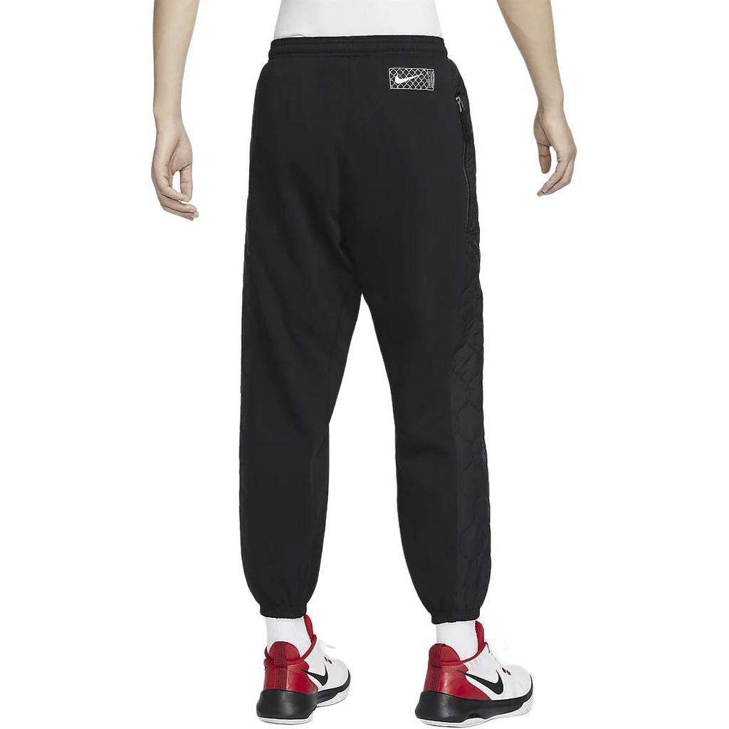 Nike Standard Issue Solid Color Quick-Dry Fleece Panel Casual Tapered Knit Sports Pants Men Bottoms Black FN2671010