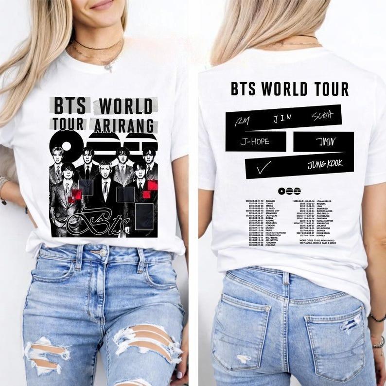 2026 Limited Kpop Boy Group Member Shirt, Kpop Sweatshirt, Concert Tshirt, Kpop Gift, World Tour Merch, Arirang Kpop Bangtan, Fandom Gift Idea 4XL