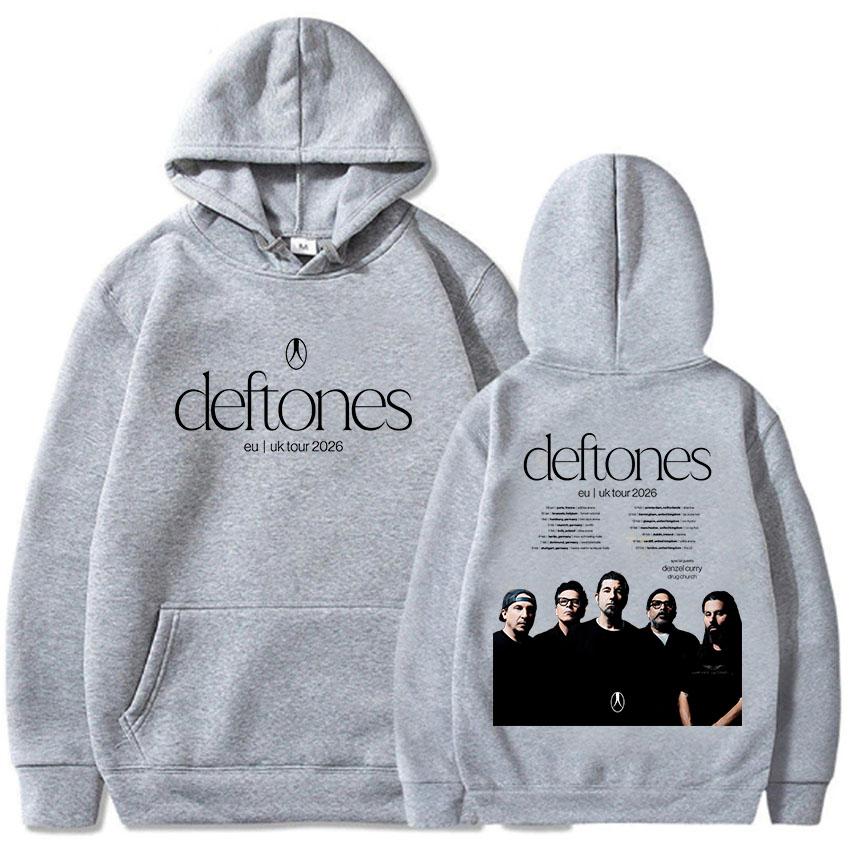 

Deftones ЄС Великобританія Тур 2026 Худі З Довгим Рукавом Модний Худі Чоловічий Жіночий Одяг Мода Гурту Графічний Принт Пуловери L
