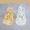 Dog Raincoat Cartoon Print Hooded Dog Rain Jacket with Leash Ring for Small Dogs Waterproof Pet Poncho with 2 Legs