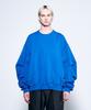 ZENSAI Side Cut Double Pleat Balloon Fit Sweatshirt Blue