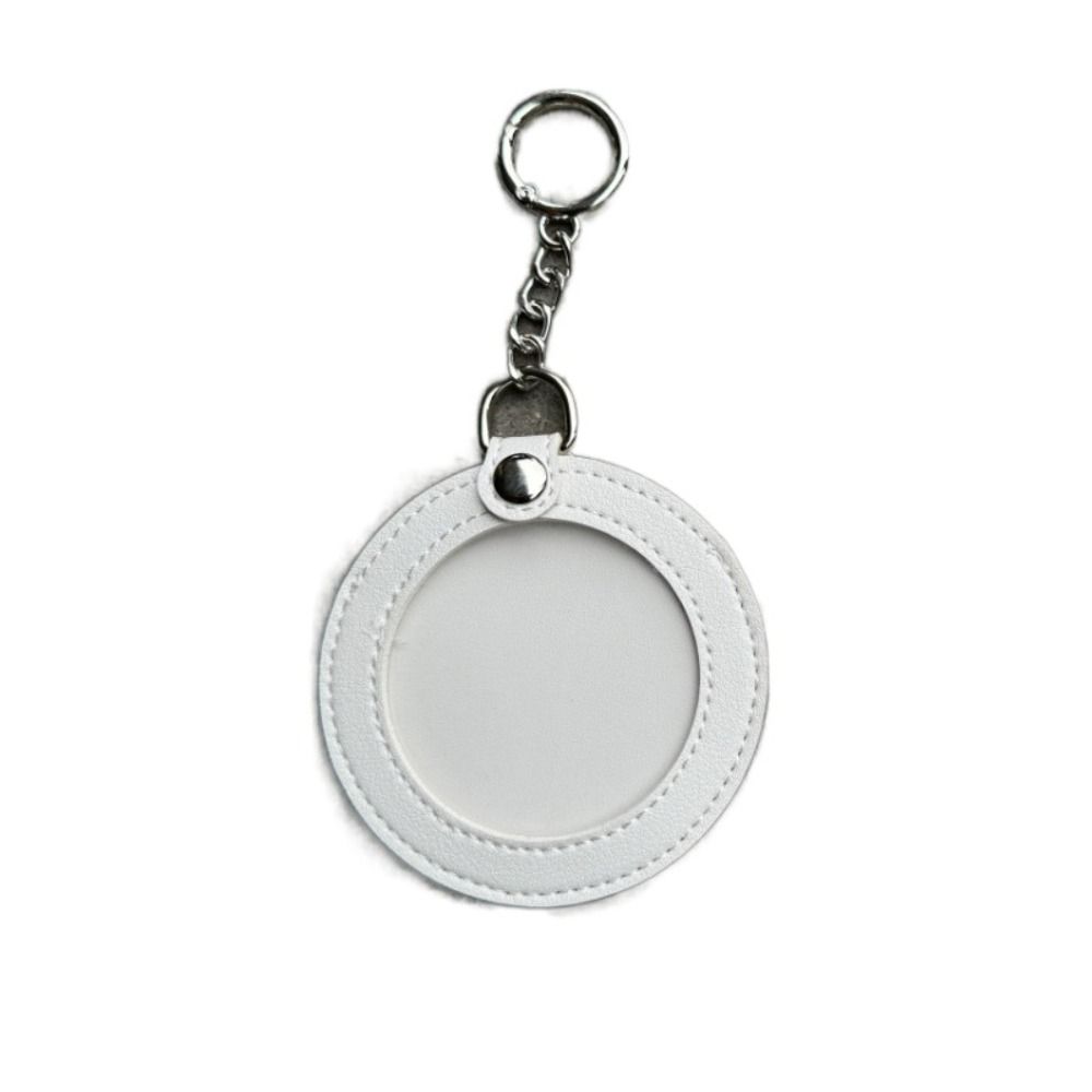 

Portable Badge Holder Round Pouch Key Chain Pendant Display Badge Protector Keychain Student 58mm