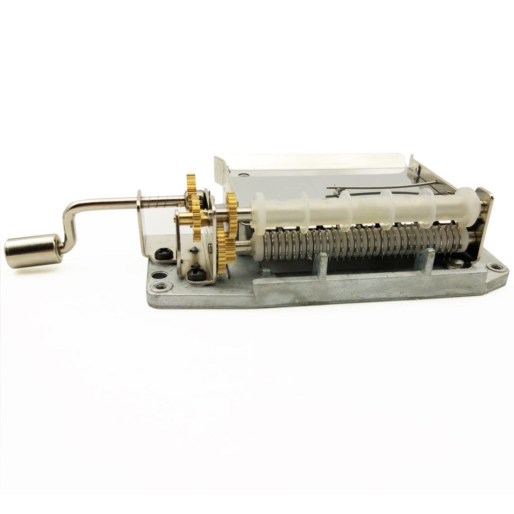 Wingostore 30 Valve Hand Crank Music Box Music Box Movement with Copper Gear DIY Make Your Music Tool Kit Gear 30 Valve Movement (Copper Body)