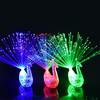 1pc Peacock Finger Light Colorful LED Light-up Rings Party Gadgets Kids Toy for Party