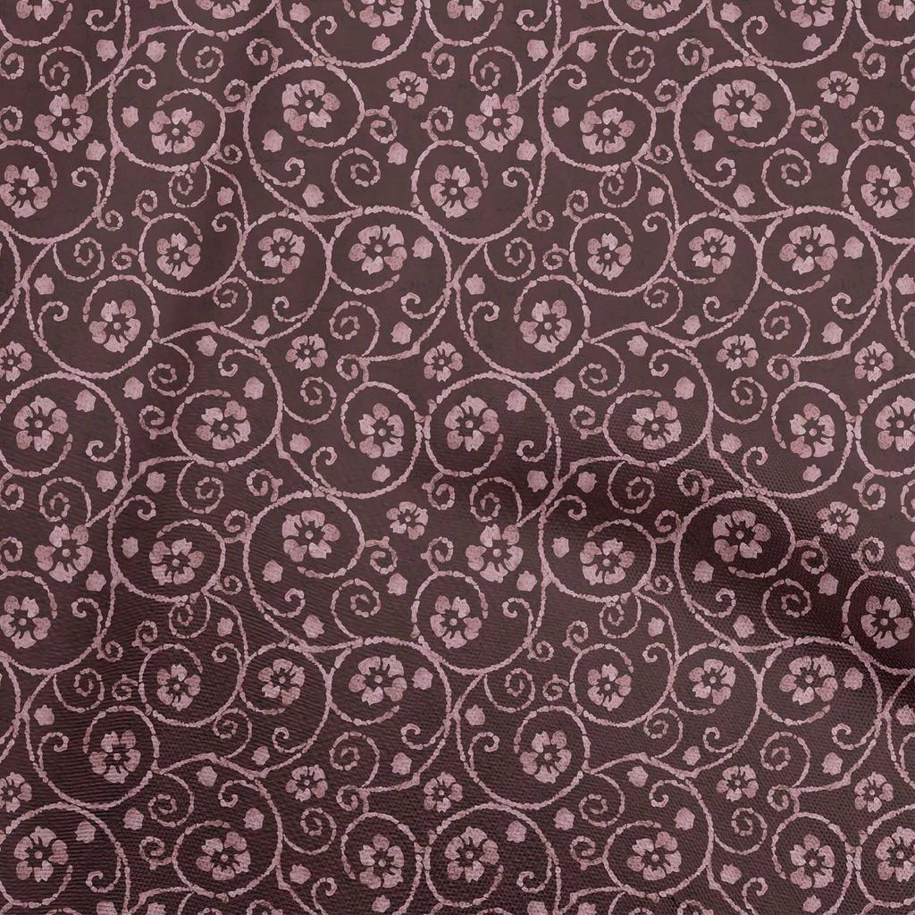oneOone Cotton Flex Dark Gray Fabric Asian Batik Floral Sewing Material Print Fabric By The Yard 40 Inch