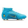 Nike Mercurial Superfly 8 Slip Resistant Cushioning Abrasion Resistant Mid top Kids' Soccer Shoes Blue Kids' DJ2854-484