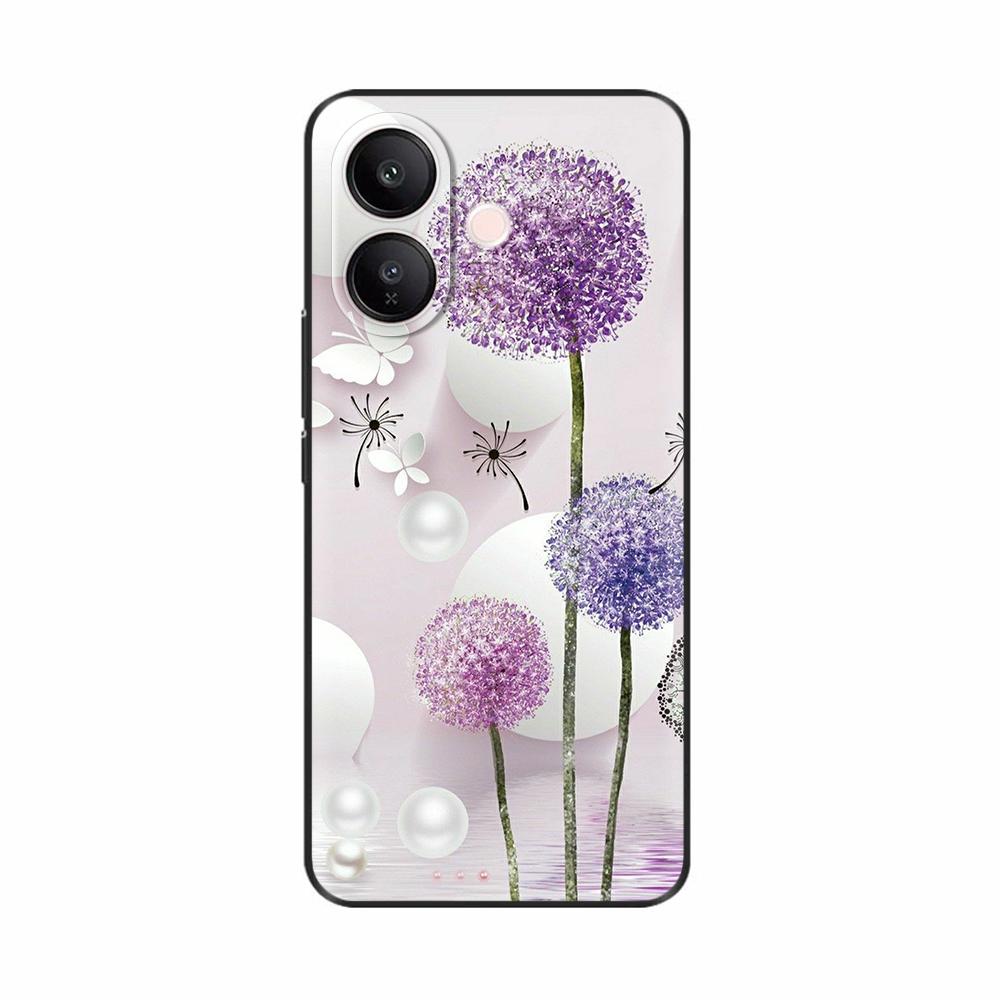 For Vivo V60 Lite Case Fashion Flowers Soft High Quality Housing For Vivo V60 V50 Lite 4G 5G Soft Silicone Phone TPU Back Cover