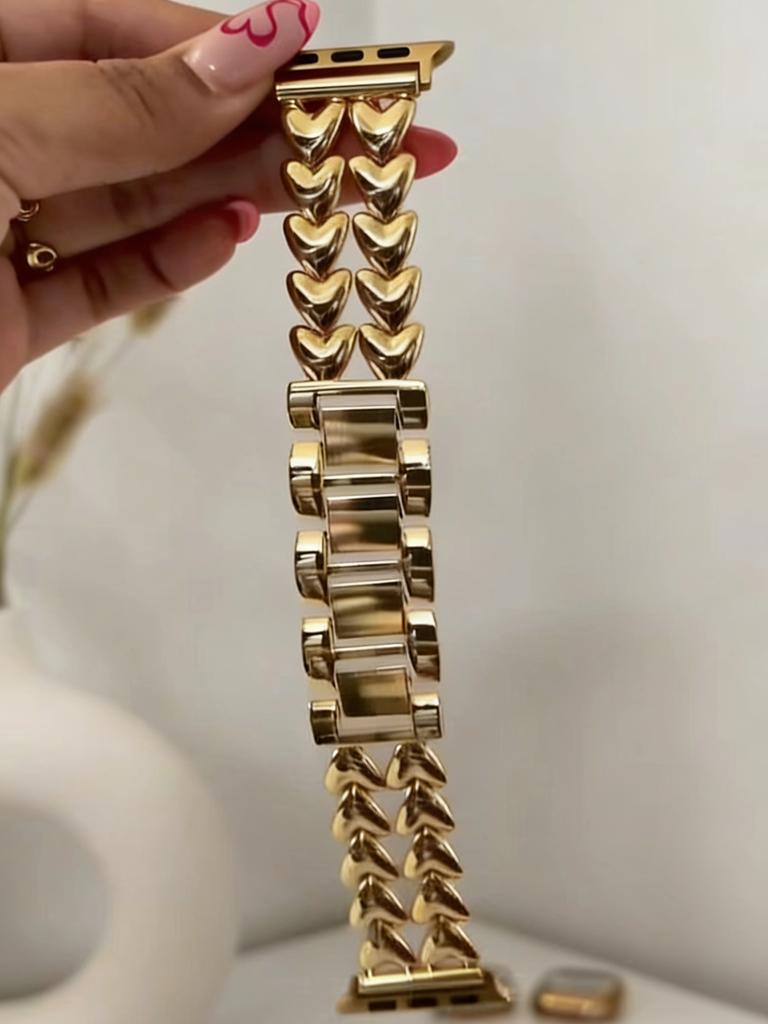 Overlegen Luksus rustfritt stål lenke for Apple Watch-rem Serie S11/10/8/7/9 40mm 41mm 38mm 42mm 44mm 45mm 46mm Stropp