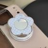 Flower Shaped Mirror  For MagSafe Magnetic Phone Holder For iPhone 16 15 14 13 Samsung Korean Cute Stand Support