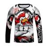 Breathable Elastic 3D Printed Casual Men's Round-neck T-shirt Urban Street Fashion Long Sleeves Men's Top Daily Casual