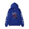 Attack On Titan Samurai Sakura Sun Design Unisex Fleece Hoodie Vertical Japanese Kanji Sleeve Anime Long Sleeve Pullover Sweatshirt