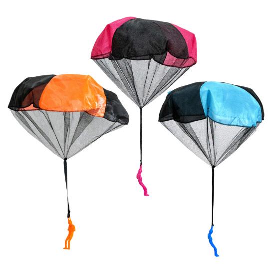 3 Bucăți Jucărie Parașută pentru Copii Jucării de Curte în Aer Liber Promovează Jocul Activ Vârste 3+ Mini Parașută Zmeu din Nailon Fără Încurcături pentru Jocuri de Grup Petreceri de Ziua de Naștere