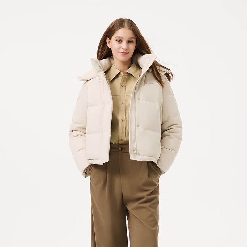 Tanboer Women's Detachable Hood Short Duck Down Jacket