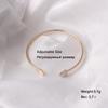 Crystal Heart Bangles for Women Gold Color Opening Cuff Adjustable Ladies Bangles Fashion Wedding Zircon Hand Accessories