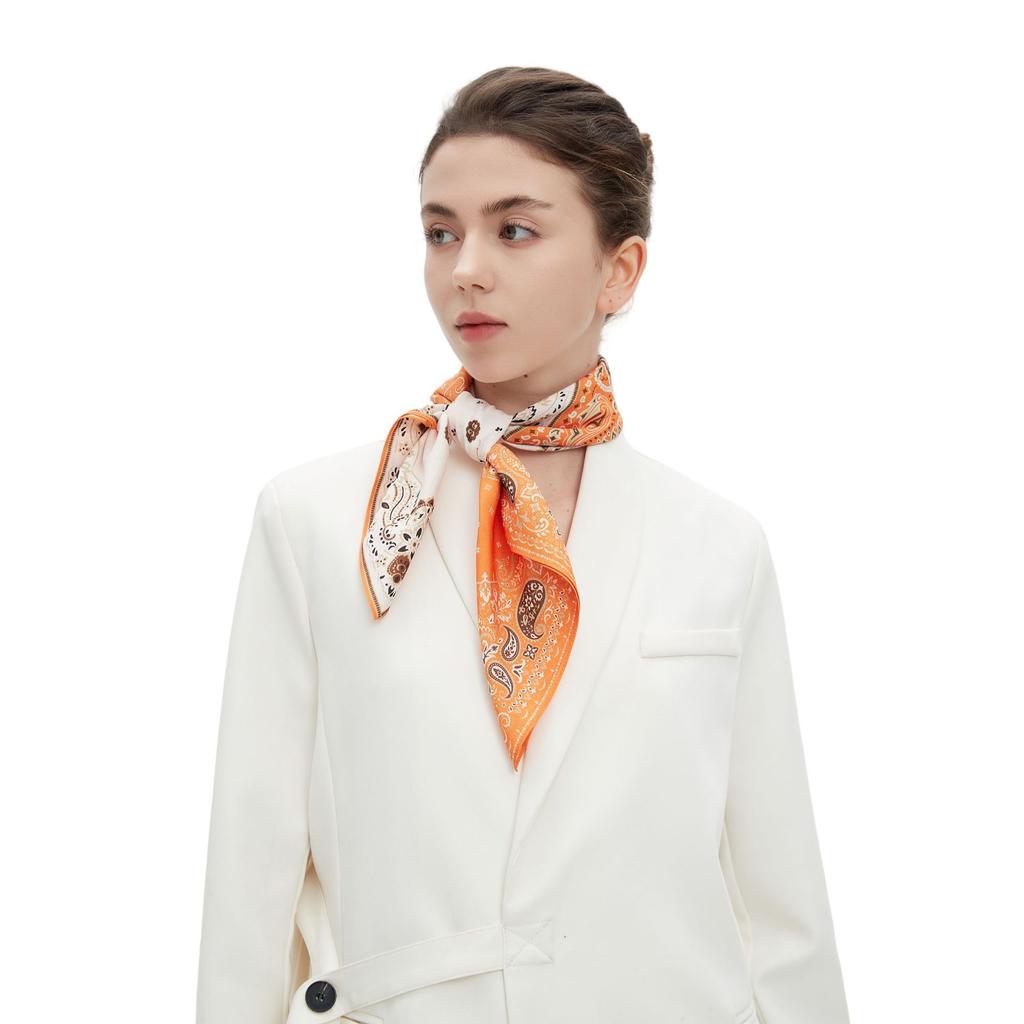 Mid-high Premium Spring, Summer and Autumn Thin Baotou Anti-wrinkle and Antistatic Double-sided Printed Silk Scarf Square Scarf