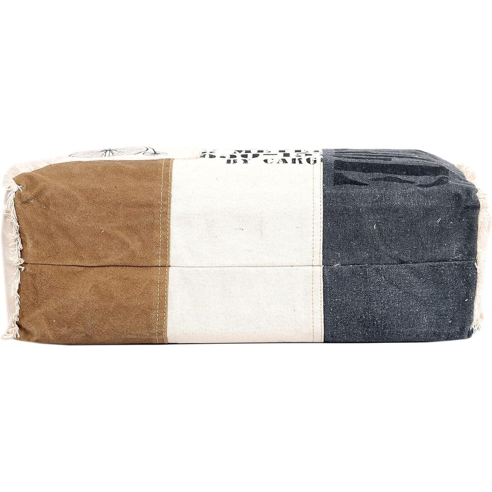 Bags SEL De MER Large Crossbody Bag & Cowhide Tote, Upcycled Canvas & Cowhid