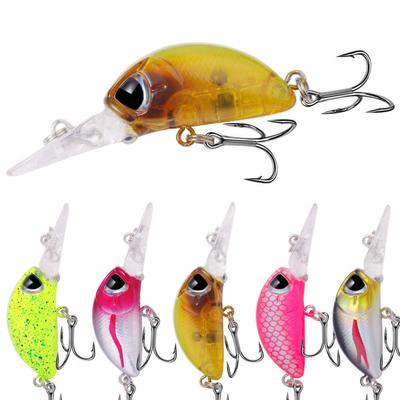 5PCS Lure Bait Minnow 5.5cm-4g Slow Sinking Long Cast Center of Gravity Transfer System for Fishing Mandarin Fish Bass Micro