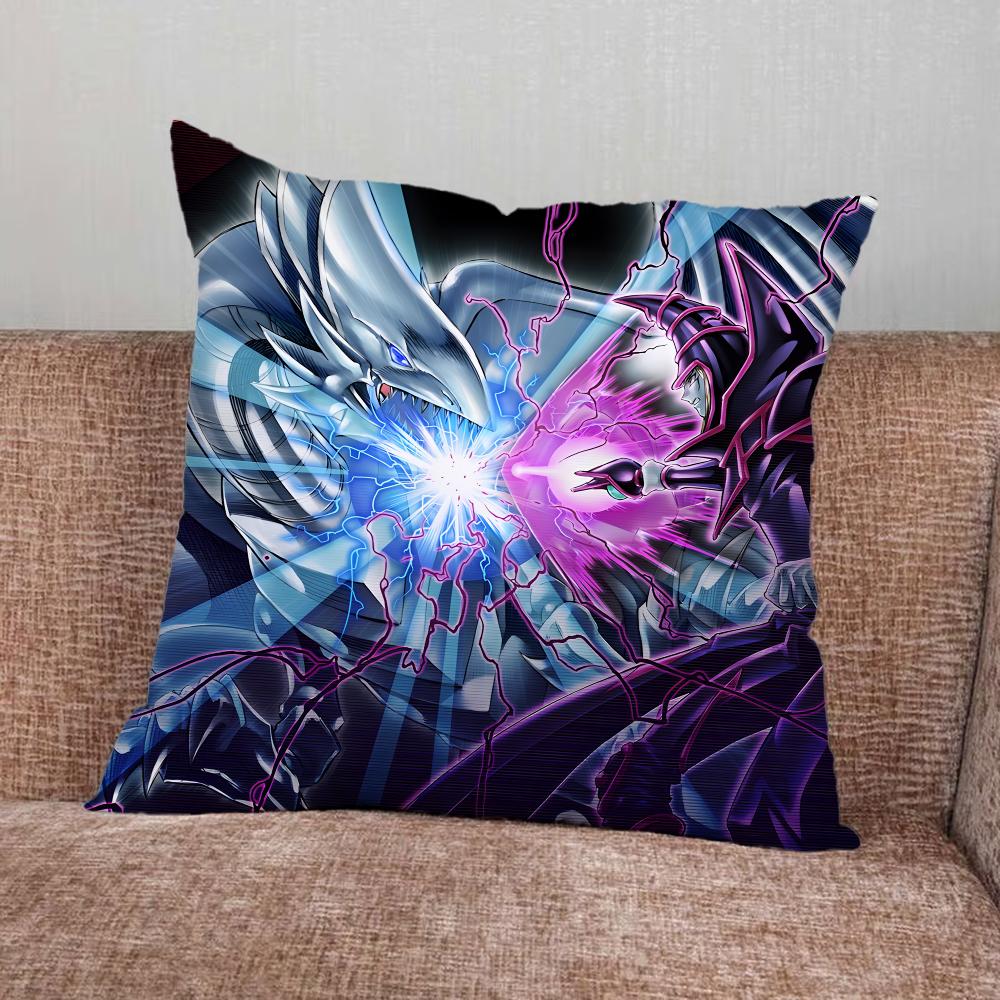 Anime Cool Yu Gi Oh Card Pillow Case For Home Bedroom Car Office Decoration Living Room Sofa Cushion Cover Suitable