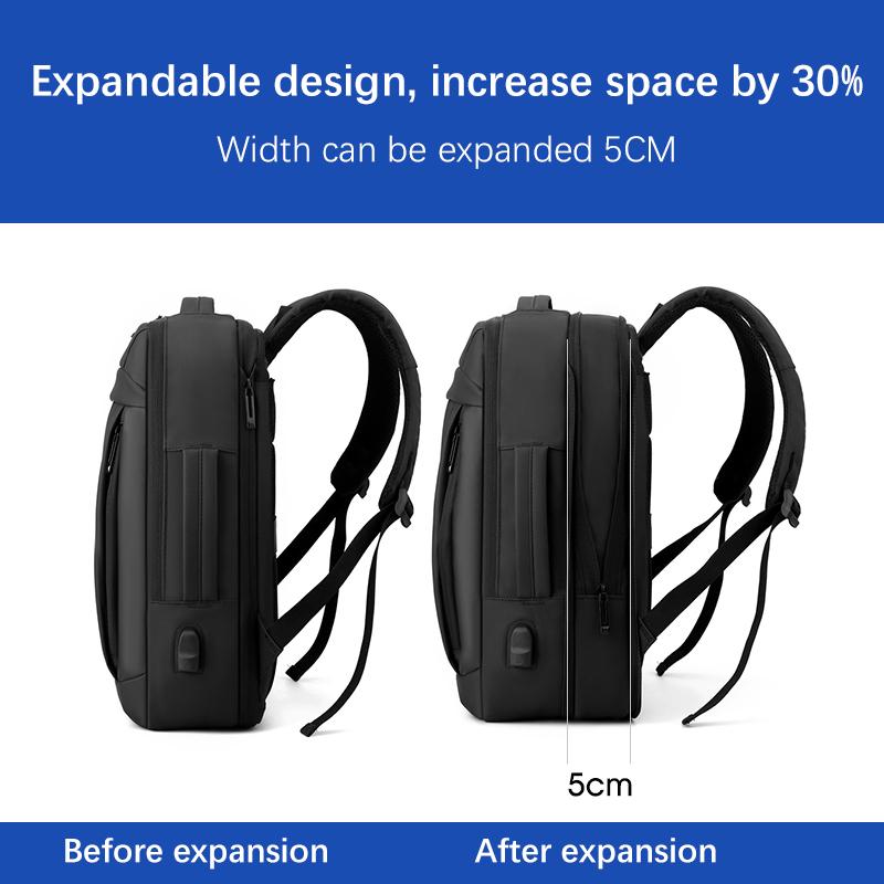 17 Inch Business Laptop Backpack Waterproof Notebook For Men School Book Bag Expandable Multifunction Usb Charging Man Backpacks