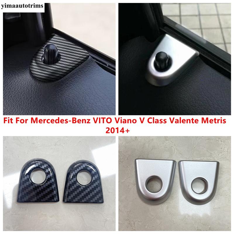 Car Inner Door Bolt Lock Decoration Cover Cap Trim Accessories For Mercedes-Benz VITO Viano V Class Valente Metris 2014 - 2025