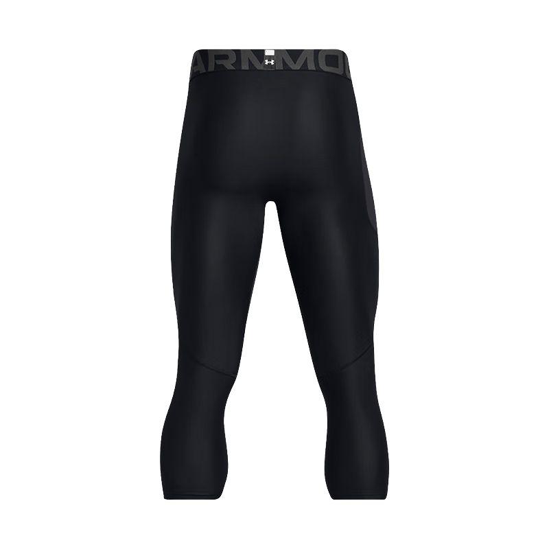 Under Armour HeatGear Vanish Letter Wszechstronne Dopasowane Legginsy Treningowe Fitness Trzy Czwarte Męskie Legginsy Czarne 1361588-002