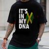 Motorcycle IT'S IN MY DNA Jamaica Flag Jamaican Pride T-Shirt Cotton Summer Casual Short Sleeve