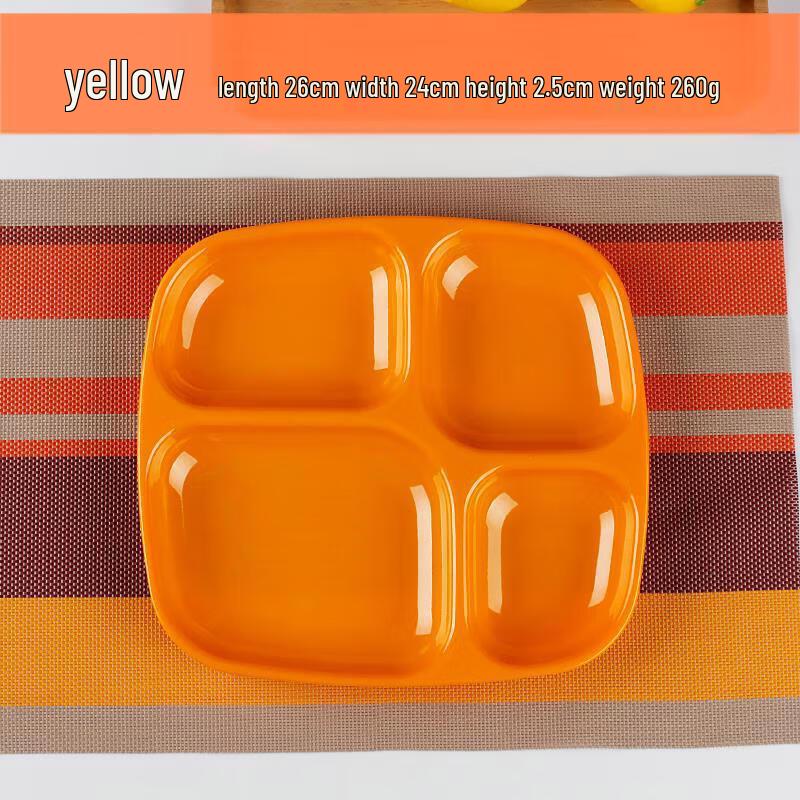 Thickened Divided Melamine Fast Food Plate