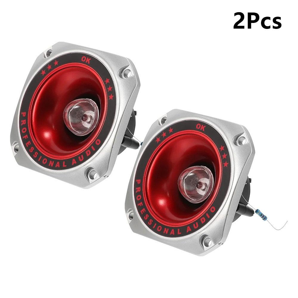 1/2Pcs Durable with Color Light Speaker Tweeter 100W 3" Piezo Tweeters Horn Piezoelectric Speaker Buzzer for Head