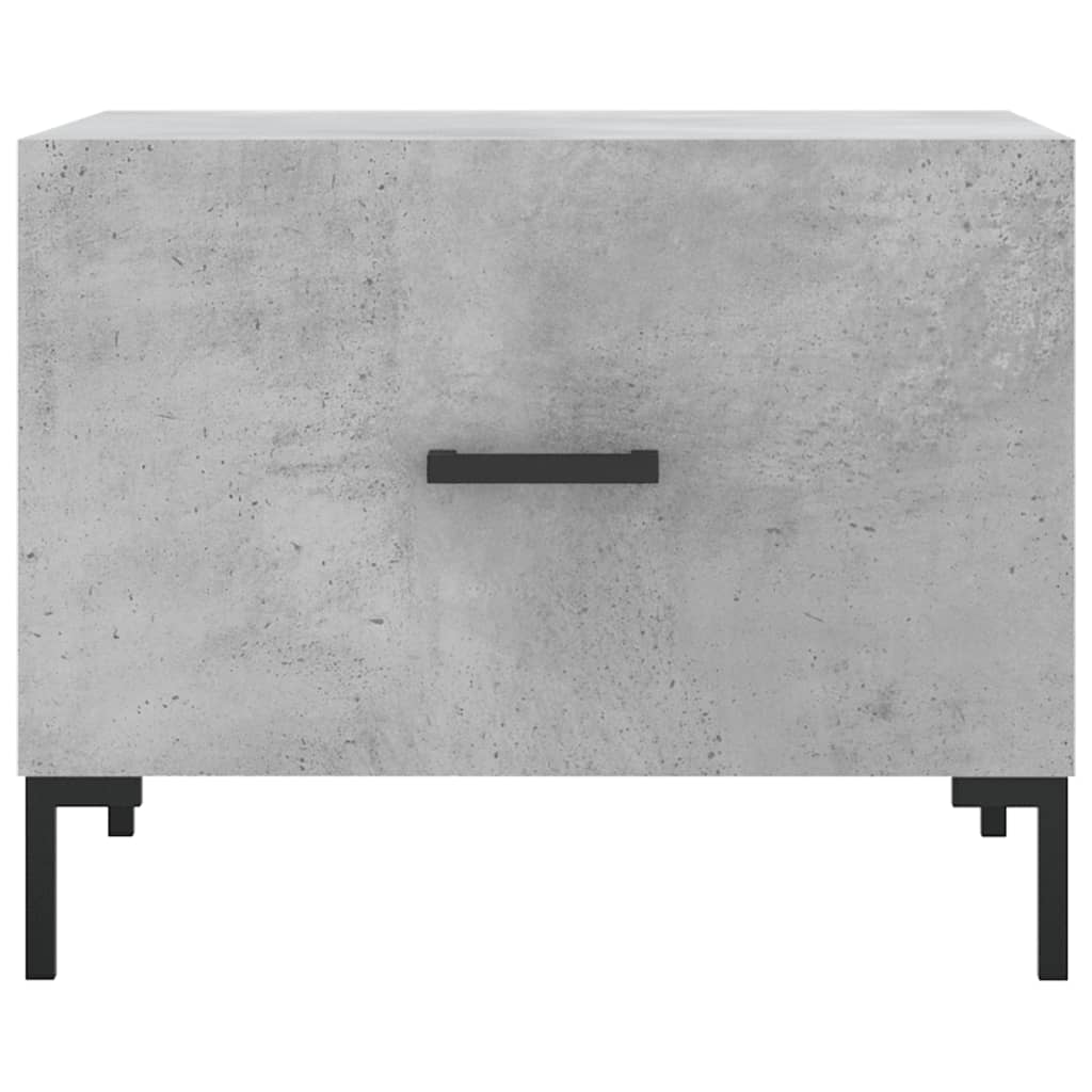 Coffee Table Concrete Gray 50x50x40 cm Wood Based Material