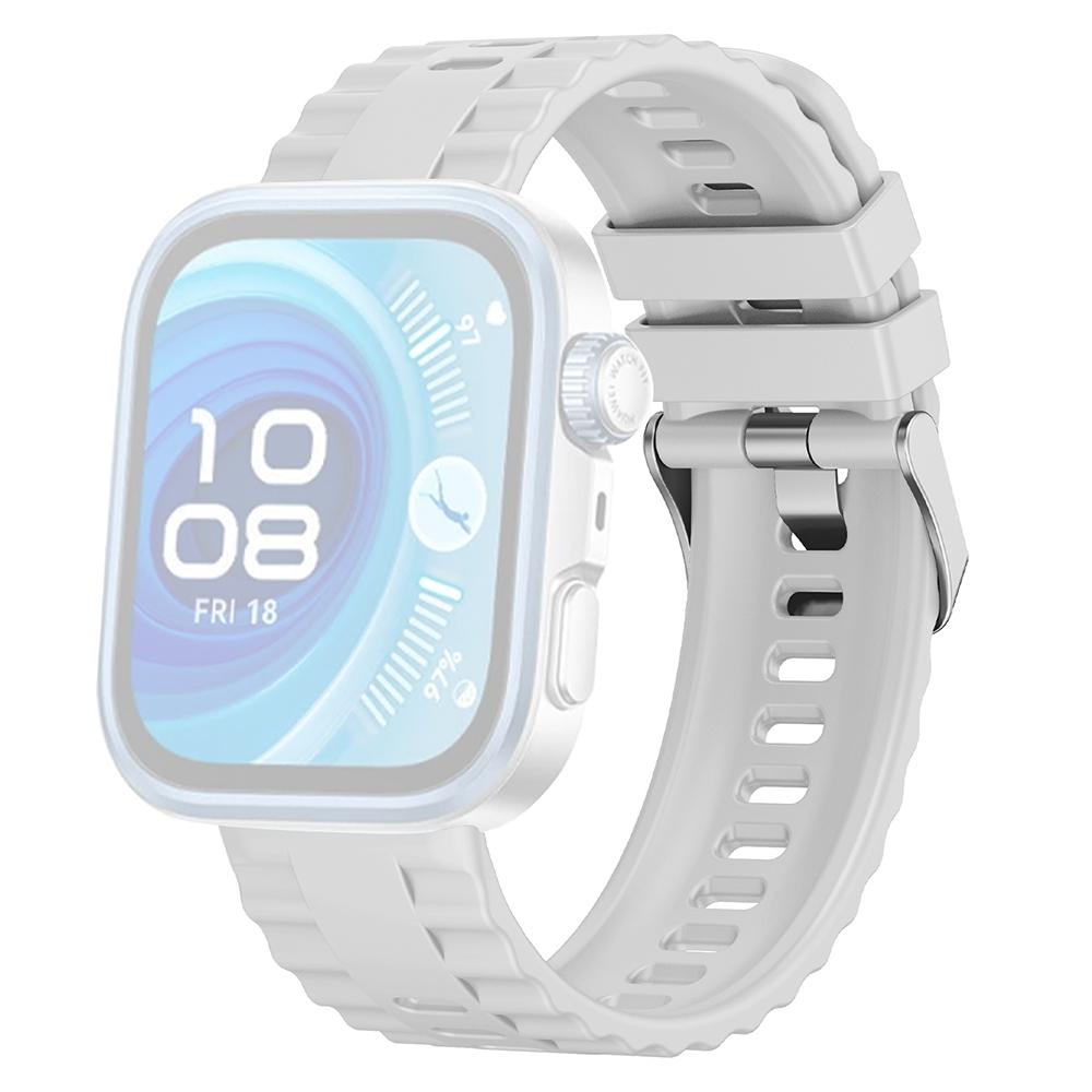 For Huawei Watch Fit 4 Pro Silicone Watch Band Metal Pin Buckle Replacement Wrist Strap