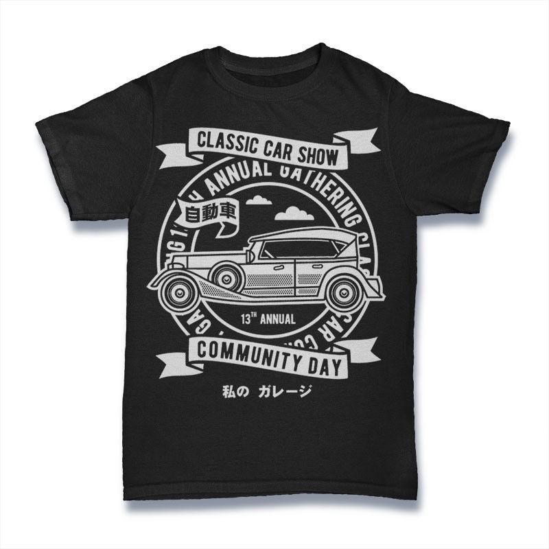 

Classic Car Show T-Shirt. 100% Cotton Premium Tee NEW L
