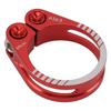 Bike Seat Post Clamp Aluminum Alloy Adjustable Bicycle Seatpost Lock Clamp Quick Release for Replacement Red 34.9mm
