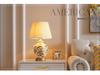 Retro American-Chinese Ceramic Table Lamp with Remote Control for Bedroom or Living Room