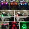 2x 3" Spot Pods LED Work Light RGB Halo Ring Chasing Multi-Color Remote Control