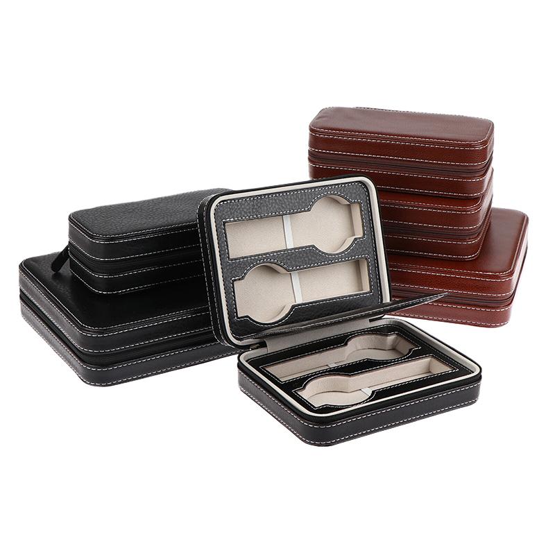 2/4Slots Pu Leather Watch Storage Bag Vintage Simple Vintage Watch Display Box Dustproof Embedded Watch Organizer