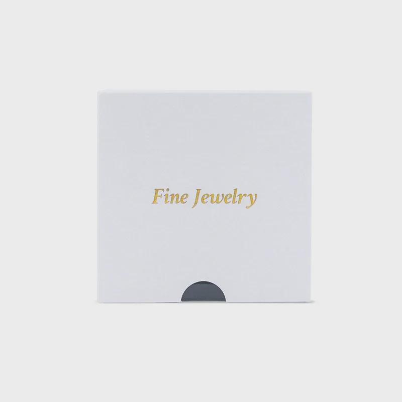 Willson White Jewelry Box with Drawer and PE Transparent Film Packaging for Rings, Earrings, and Necklaces - Free Shipping