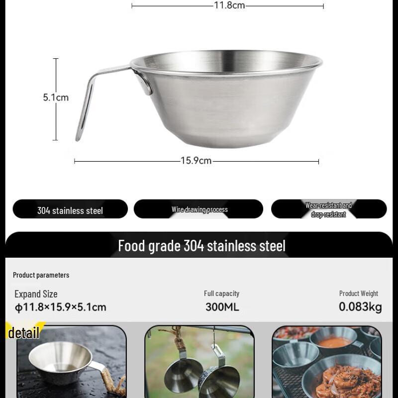 Black Deer Outdoor Folding Stainless Steel Camping Tableware