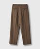 FRAGE Tapered Double-Pleat Slacks – Khaki Brown
